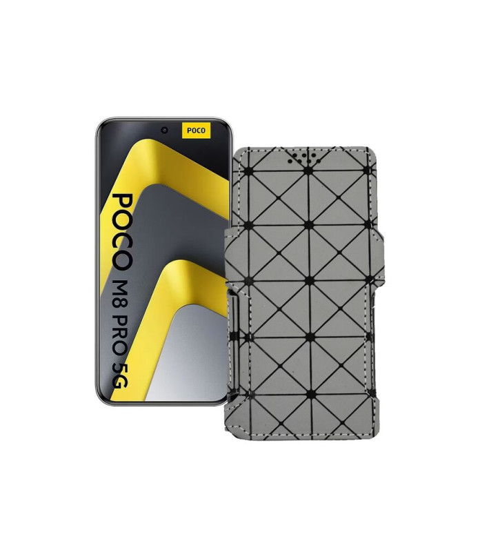 Чохол-книжка з екошкіри для телефону Xiaomi Poco M8 Pro 5G
