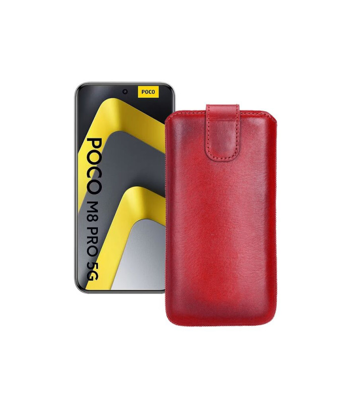 Витяжка з екошкіри для телефону Xiaomi Poco M8 Pro 5G