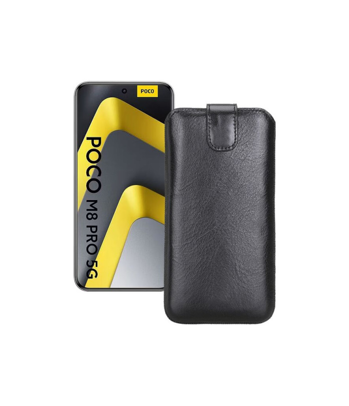 Витяжка з екошкіри для телефону Xiaomi Poco M8 Pro 5G