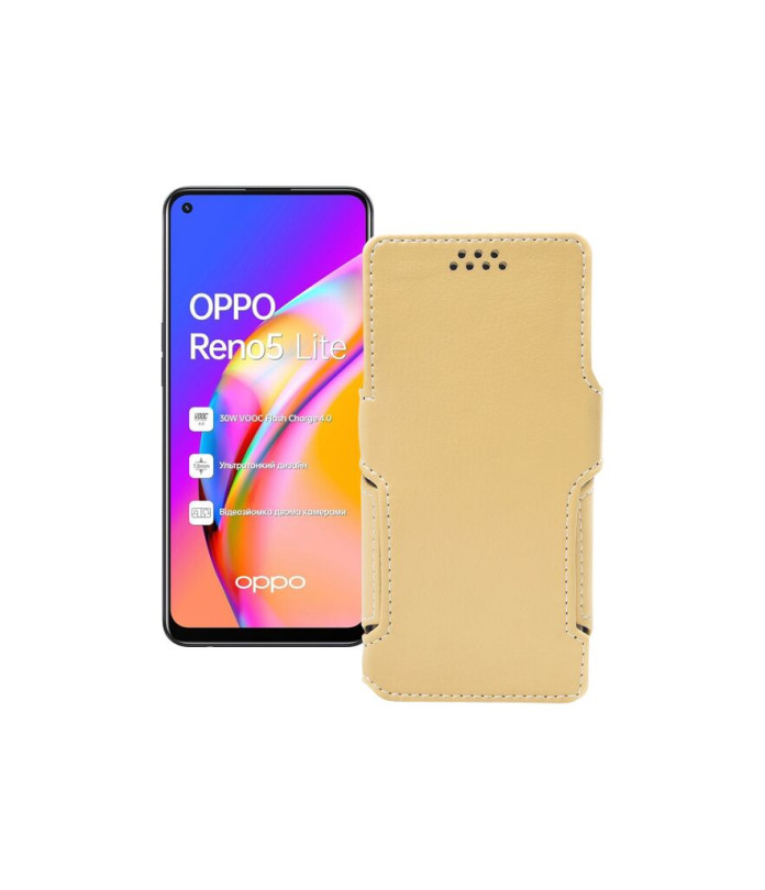 Чохол-книжка з екошкіри для телефону OPPO Reno 5 lite