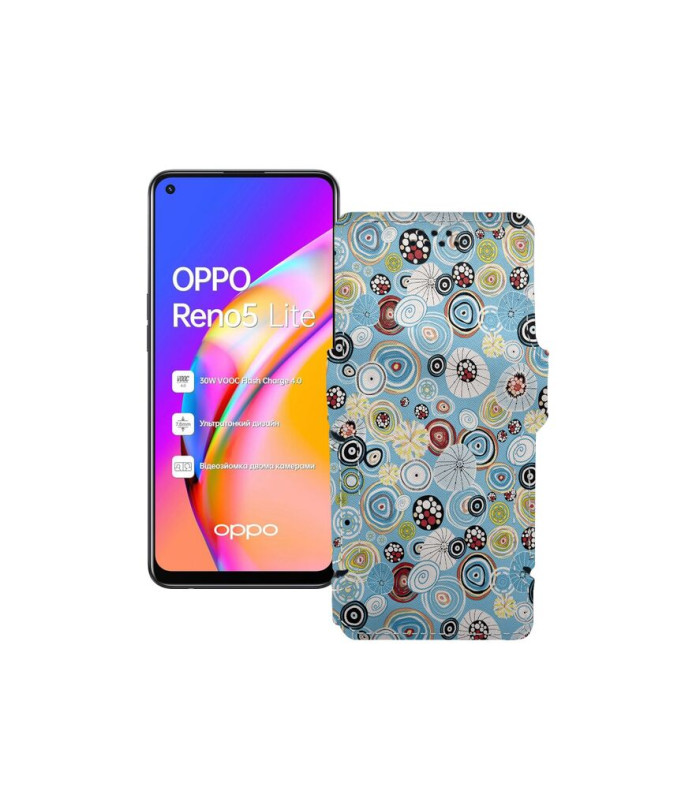 Чохол-книжка з екошкіри для телефону OPPO Reno 5 lite