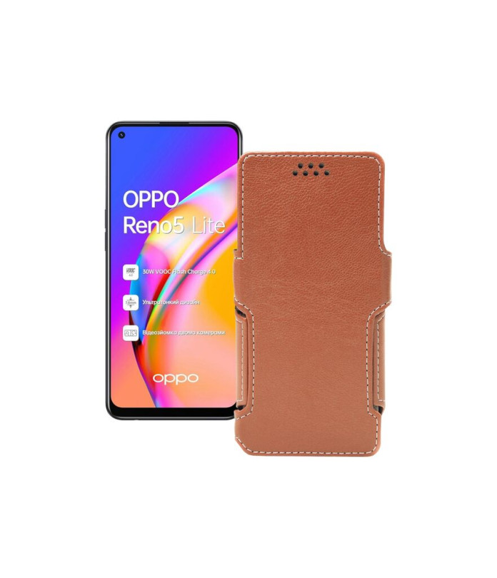 Чохол-книжка з екошкіри для телефону OPPO Reno 5 lite