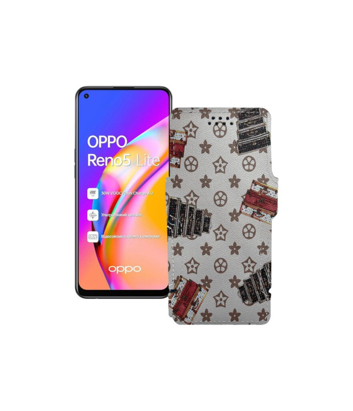 Чохол-книжка з екошкіри для телефону OPPO Reno 5 lite