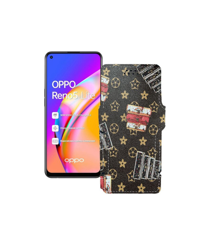 Чохол-книжка з екошкіри для телефону OPPO Reno 5 lite