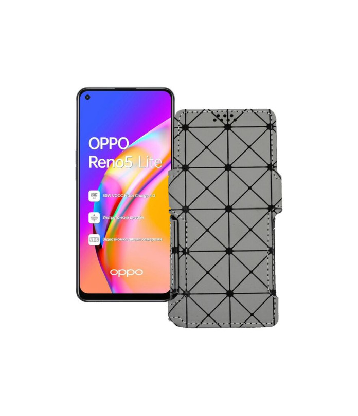 Чохол-книжка з екошкіри для телефону OPPO Reno 5 lite