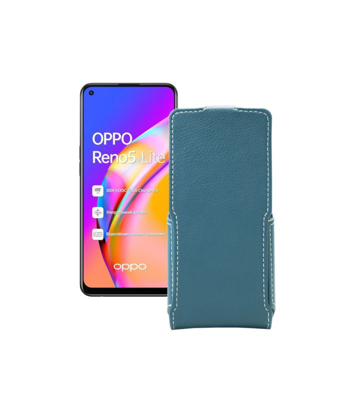 Чохол-флип з екошкіри для телефону OPPO Reno 5 lite