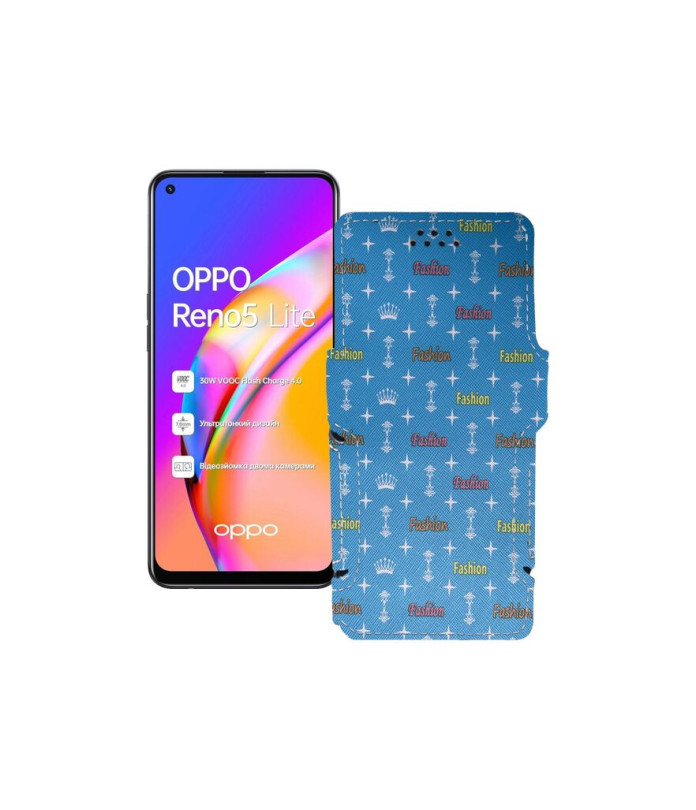 Чохол-книжка з екошкіри для телефону OPPO Reno 5 lite