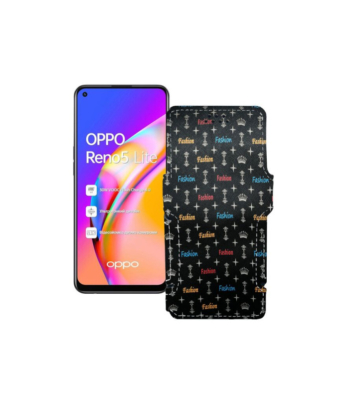 Чохол-книжка з екошкіри для телефону OPPO Reno 5 lite