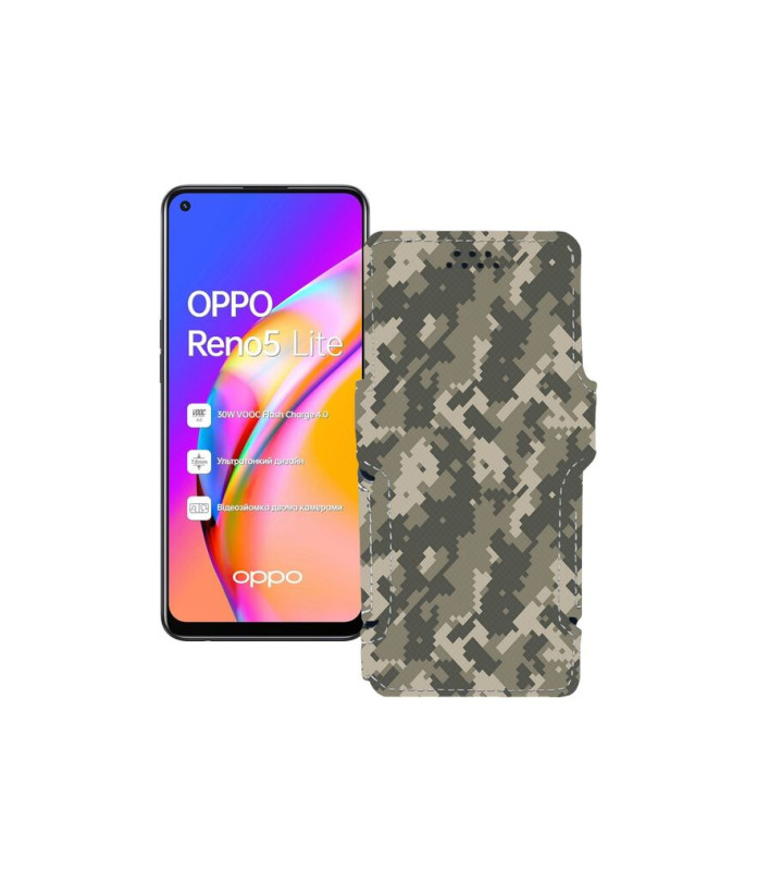 Чохол-книжка з екошкіри для телефону OPPO Reno 5 lite