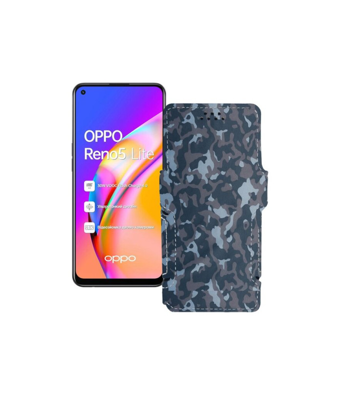 Чохол-книжка з екошкіри для телефону OPPO Reno 5 lite