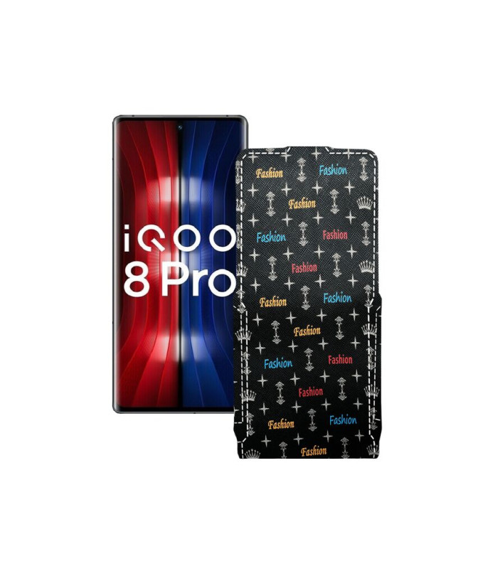 Чохол-флип з екошкіри для телефону Vivo iQOO 8 Pro