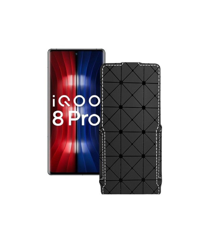 Чохол-флип з екошкіри для телефону Vivo iQOO 8 Pro