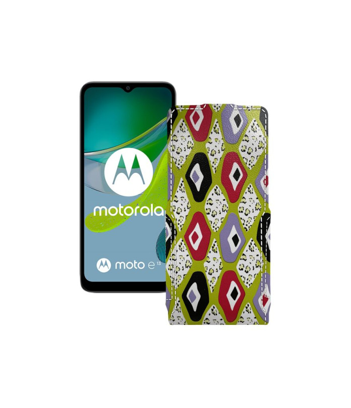 Чохол-флип з екошкіри для телефону Motorola Moto E13