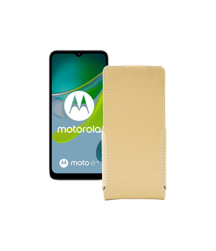 Чохол-флип з екошкіри для телефону Motorola Moto E13