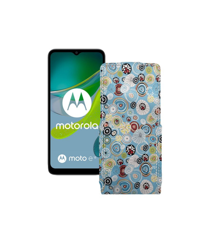 Чохол-флип з екошкіри для телефону Motorola Moto E13