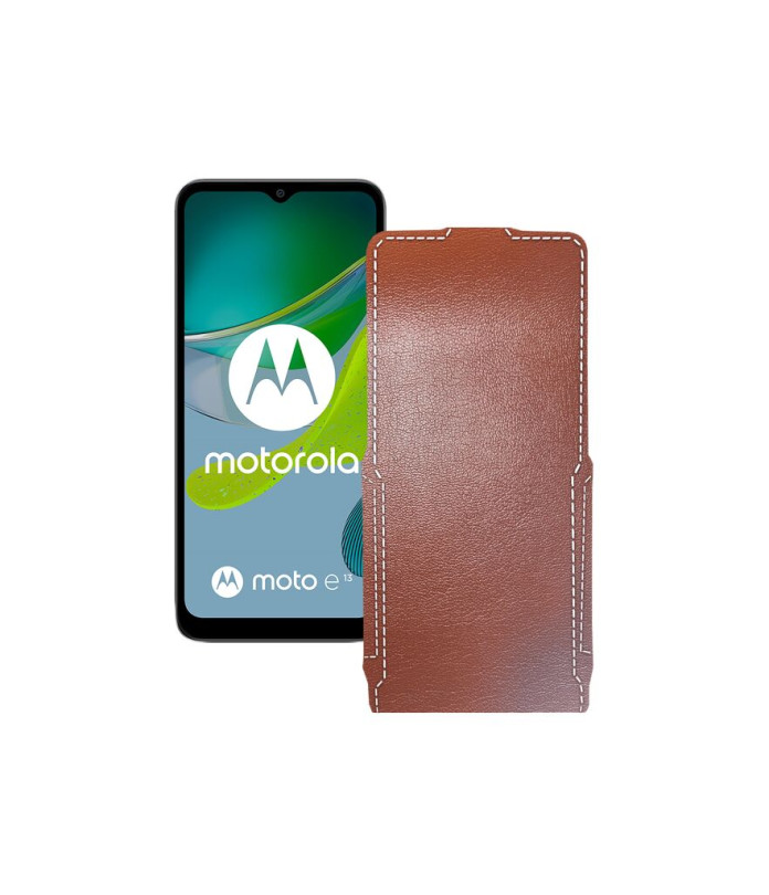 Чохол-флип з екошкіри для телефону Motorola Moto E13