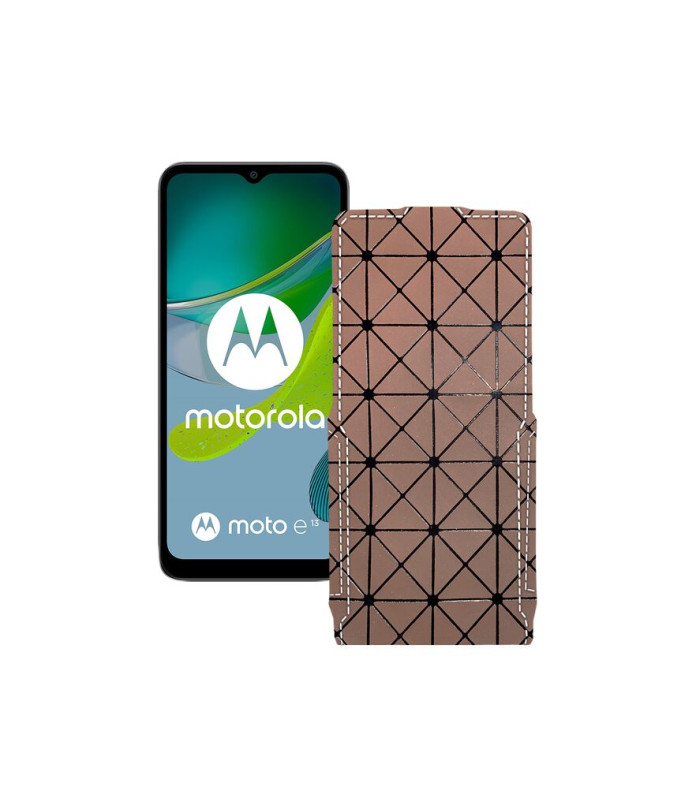 Чохол-флип з екошкіри для телефону Motorola Moto E13