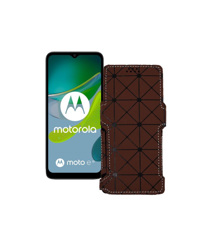 Чохол-книжка з екошкіри для телефону Motorola Moto E13