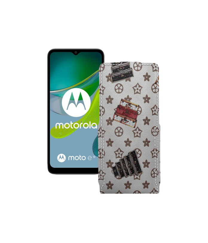 Чохол-флип з екошкіри для телефону Motorola Moto E13