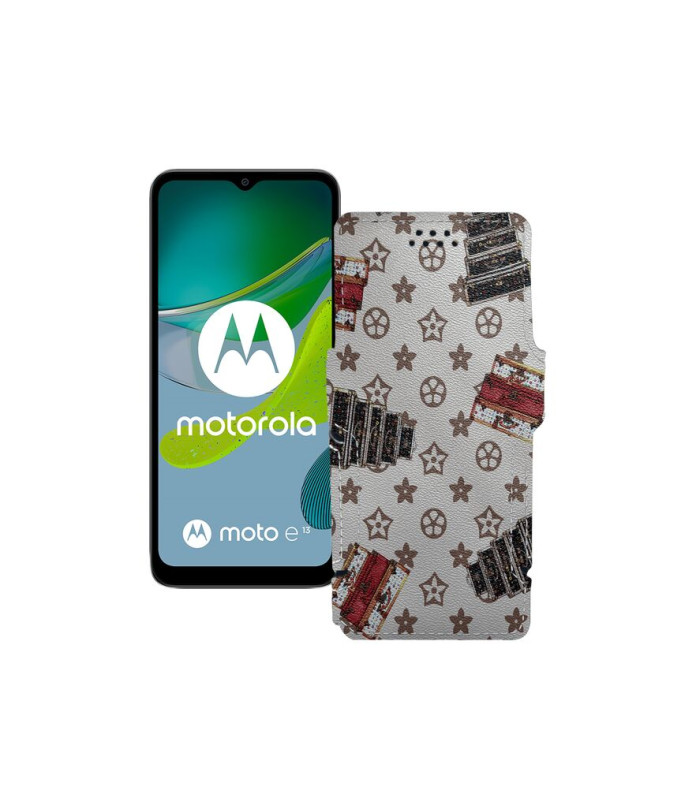 Чохол-книжка з екошкіри для телефону Motorola Moto E13