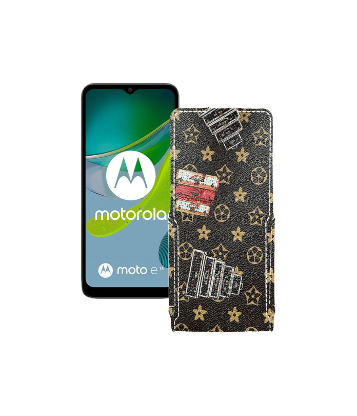 Чохол-флип з екошкіри для телефону Motorola Moto E13