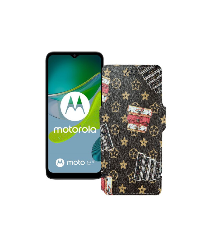 Чохол-книжка з екошкіри для телефону Motorola Moto E13