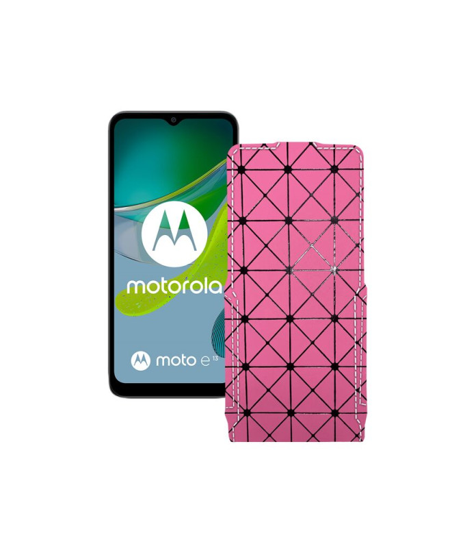 Чохол-флип з екошкіри для телефону Motorola Moto E13