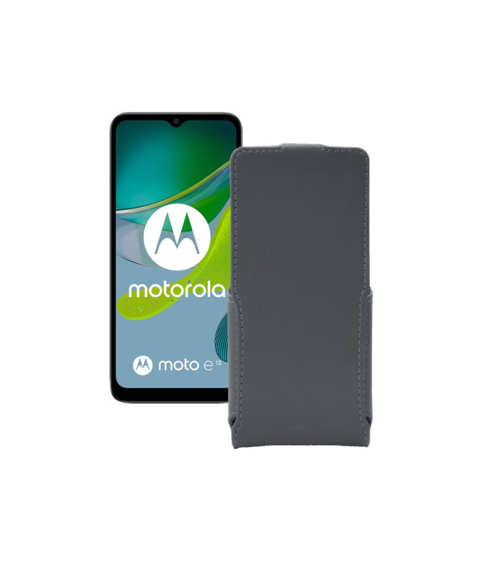 Чохол-флип з екошкіри для телефону Motorola Moto E13