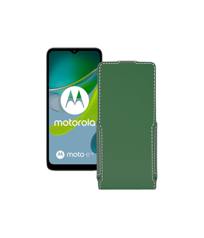 Чохол-флип з екошкіри для телефону Motorola Moto E13