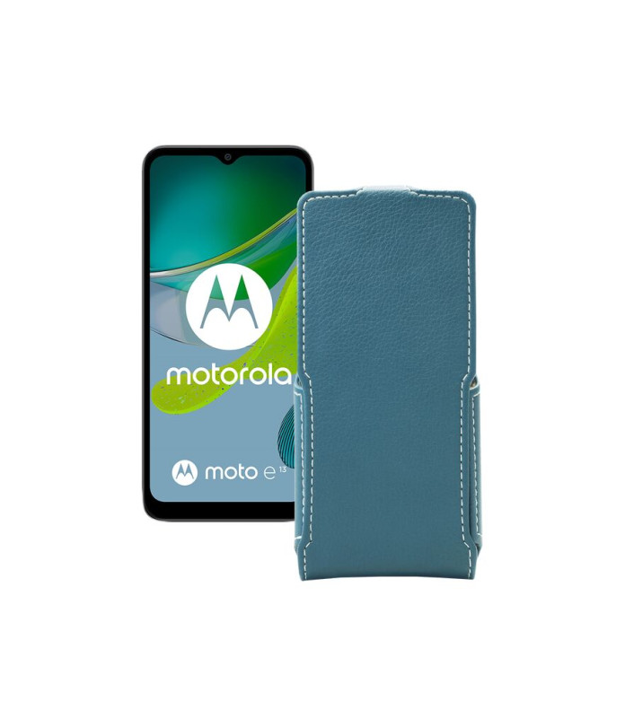 Чохол-флип з екошкіри для телефону Motorola Moto E13