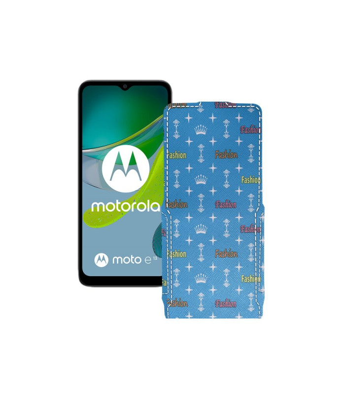 Чохол-флип з екошкіри для телефону Motorola Moto E13