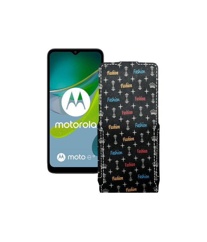 Чохол-флип з екошкіри для телефону Motorola Moto E13