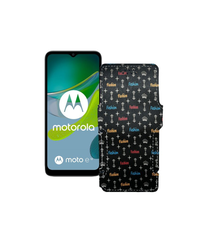 Чохол-книжка з екошкіри для телефону Motorola Moto E13