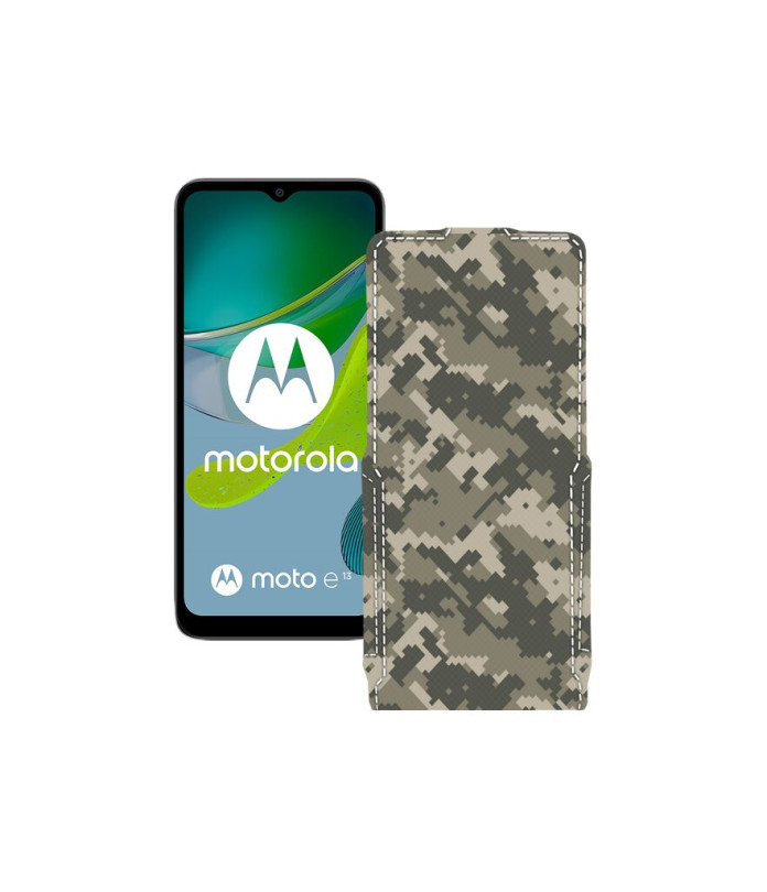 Чохол-флип з екошкіри для телефону Motorola Moto E13