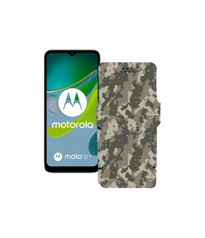 Чохол-книжка з екошкіри для телефону Motorola Moto E13