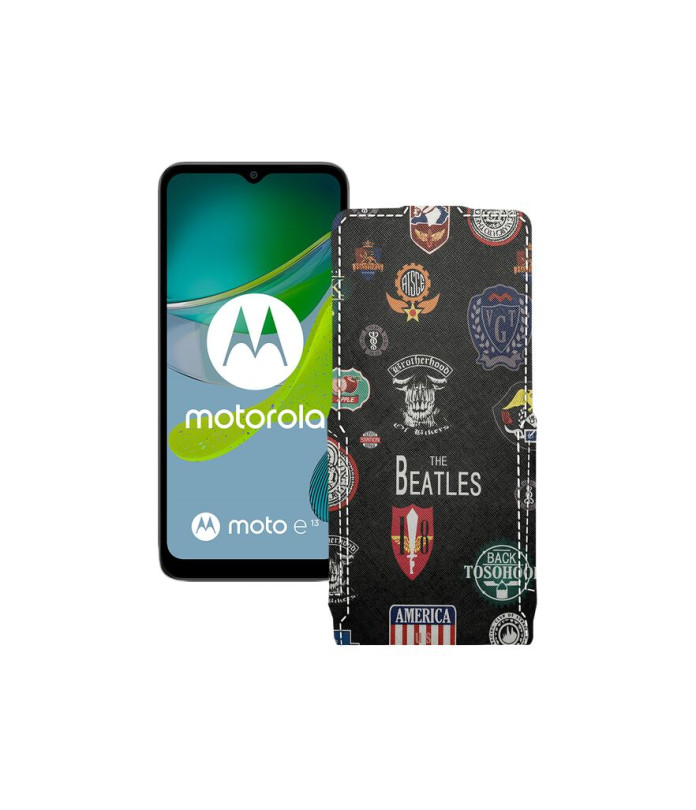 Чохол-флип з екошкіри для телефону Motorola Moto E13