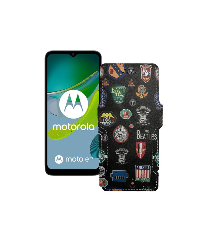 Чохол-книжка з екошкіри для телефону Motorola Moto E13