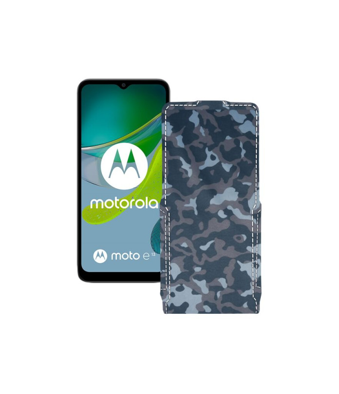 Чохол-флип з екошкіри для телефону Motorola Moto E13