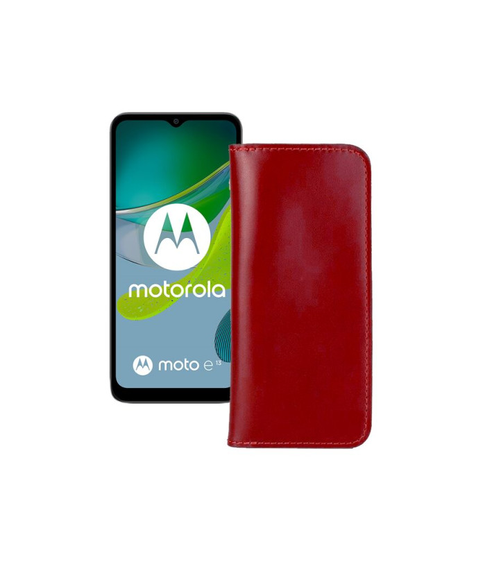 Портмоне з шкіри для телефону Motorola Moto E13