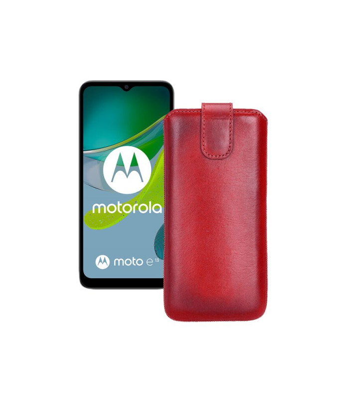 Витяжка з екошкіри для телефону Motorola Moto E13