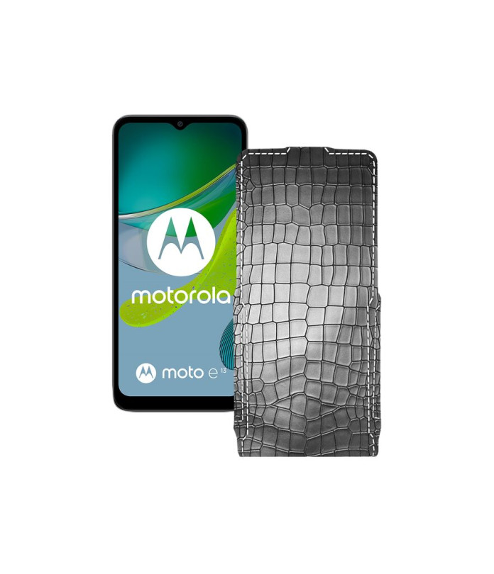 Чохол-флип з екошкіри для телефону Motorola Moto E13