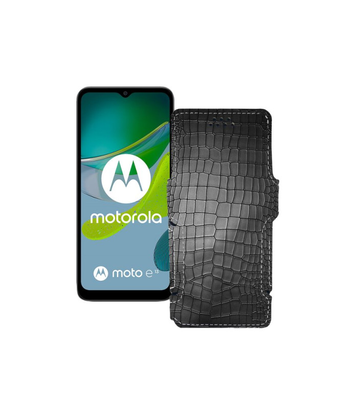 Чохол-книжка з екошкіри для телефону Motorola Moto E13