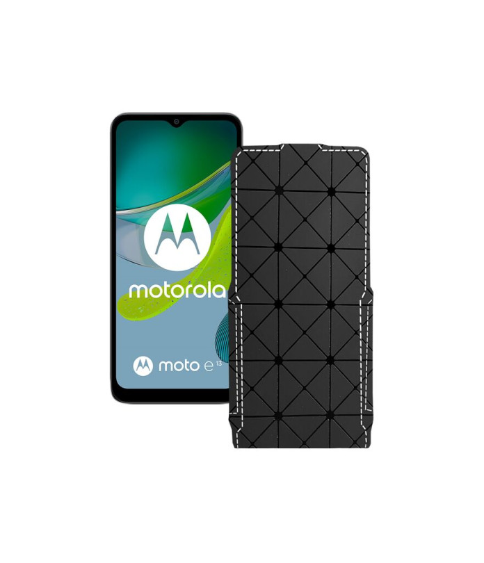 Чохол-флип з екошкіри для телефону Motorola Moto E13