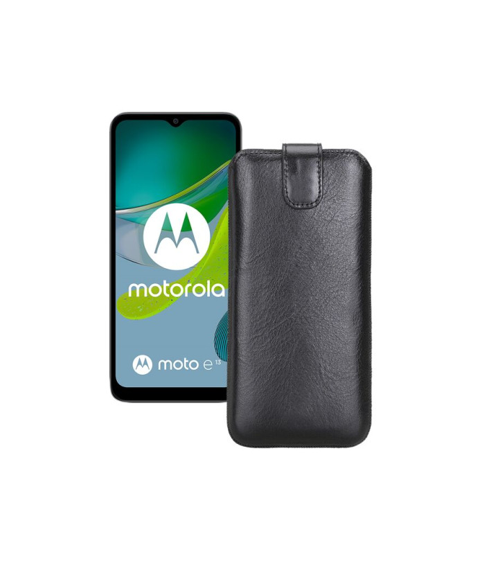 Витяжка з екошкіри для телефону Motorola Moto E13