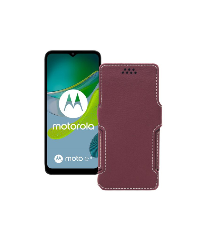 Чохол-книжка з екошкіри для телефону Motorola Moto E13