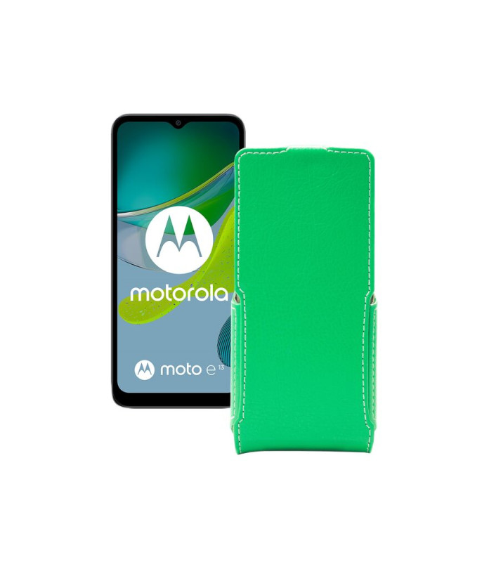 Чохол-флип з екошкіри для телефону Motorola Moto E13