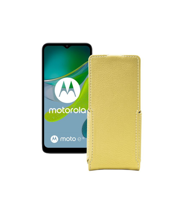 Чохол-флип з екошкіри для телефону Motorola Moto E13