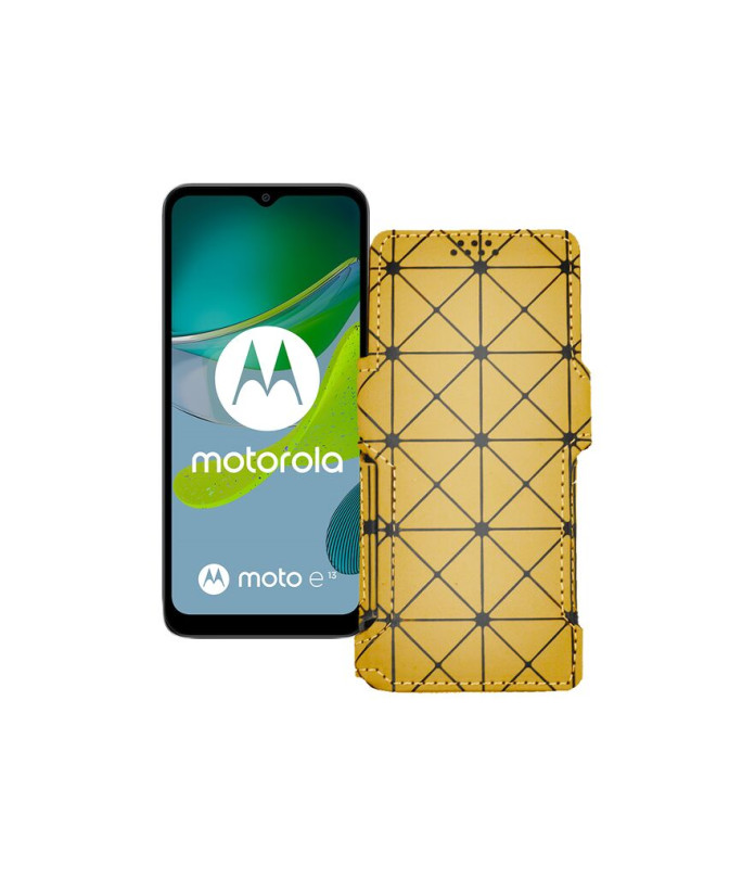 Чохол-книжка з екошкіри для телефону Motorola Moto E13