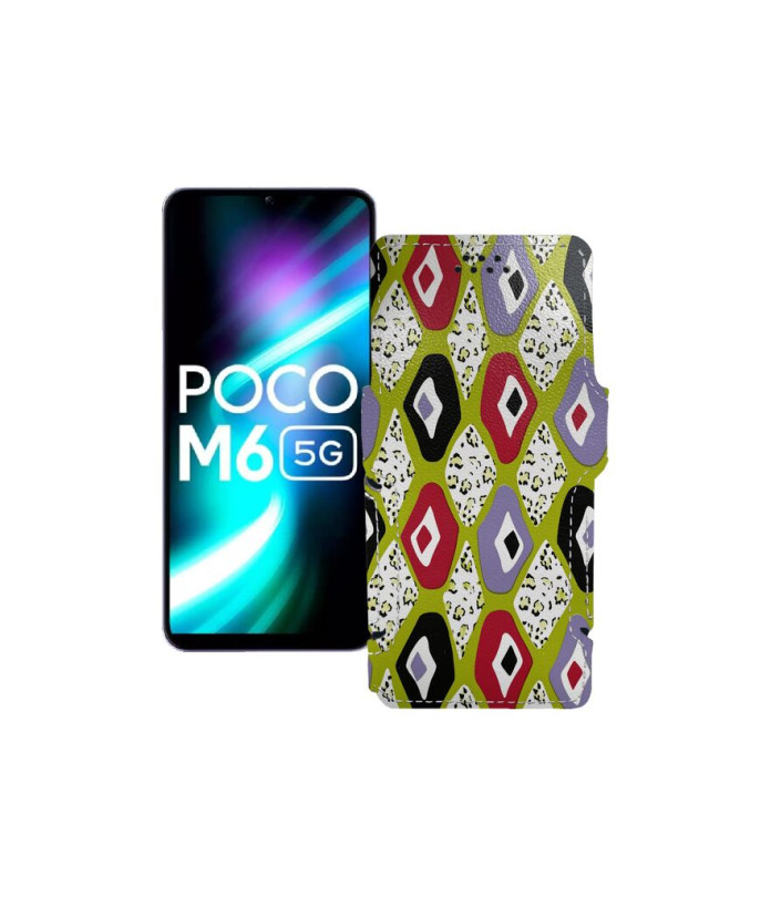 Чохол-книжка з екошкіри для телефону Xiaomi Poco M6 (5G)