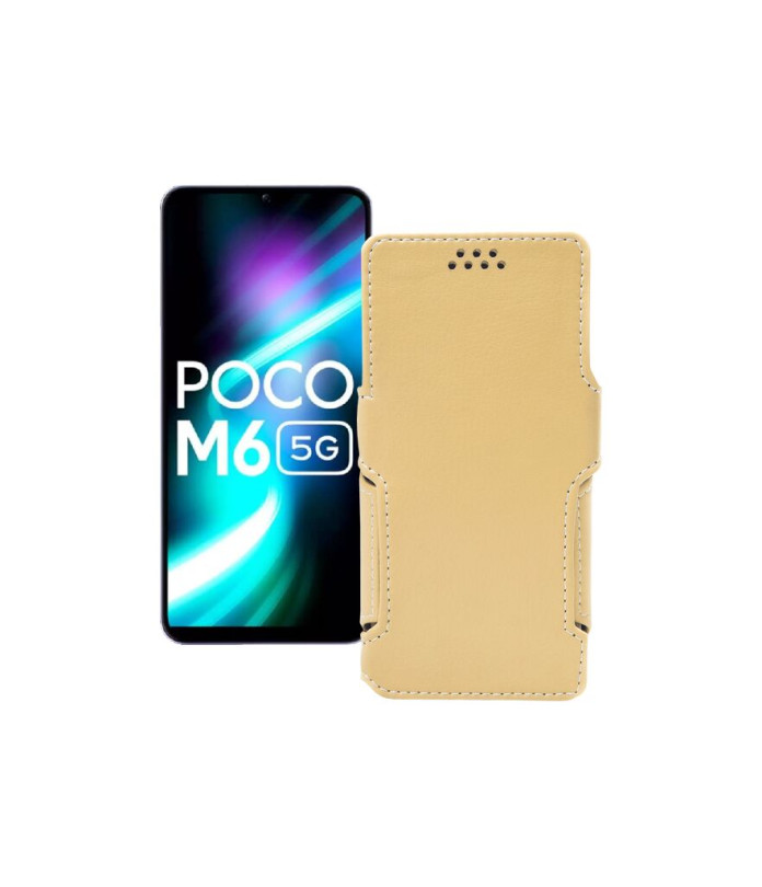 Чохол-книжка з екошкіри для телефону Xiaomi Poco M6 (5G)